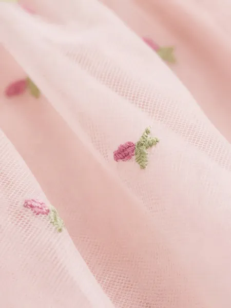 Pembe Tül Bade Etek