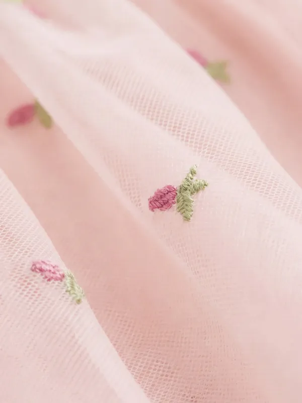 Pembe Tül Bade Etek