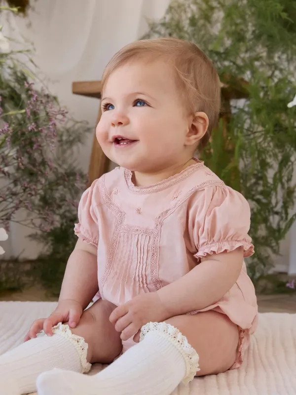 Kabuk Pembe Bulut Romper