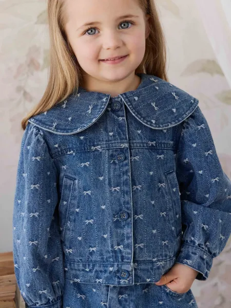 Fiyonklu Denim Elif Denim Ceket