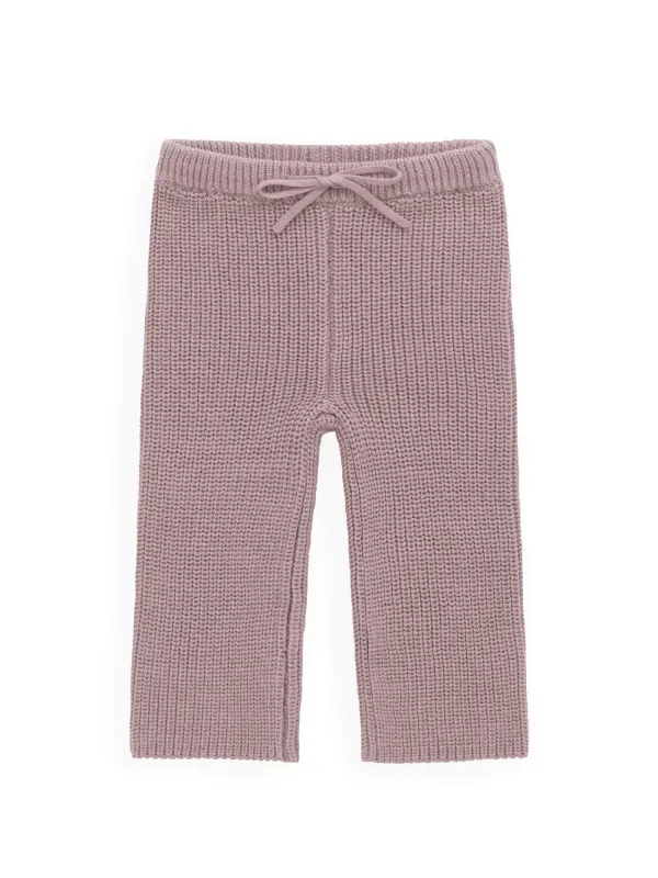 Toz Pembe Mert Örme Pantolon