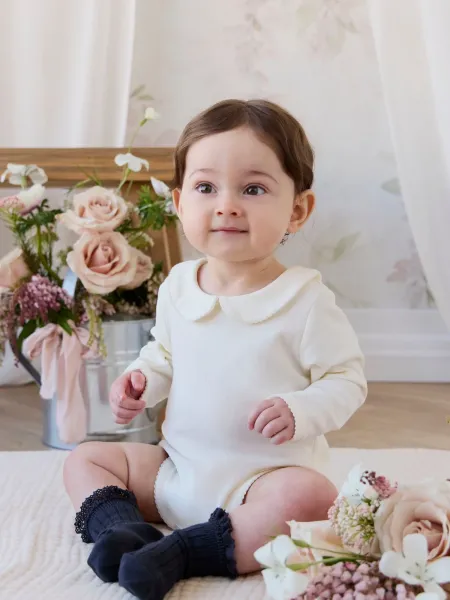 Krem Nil Yakalı Body